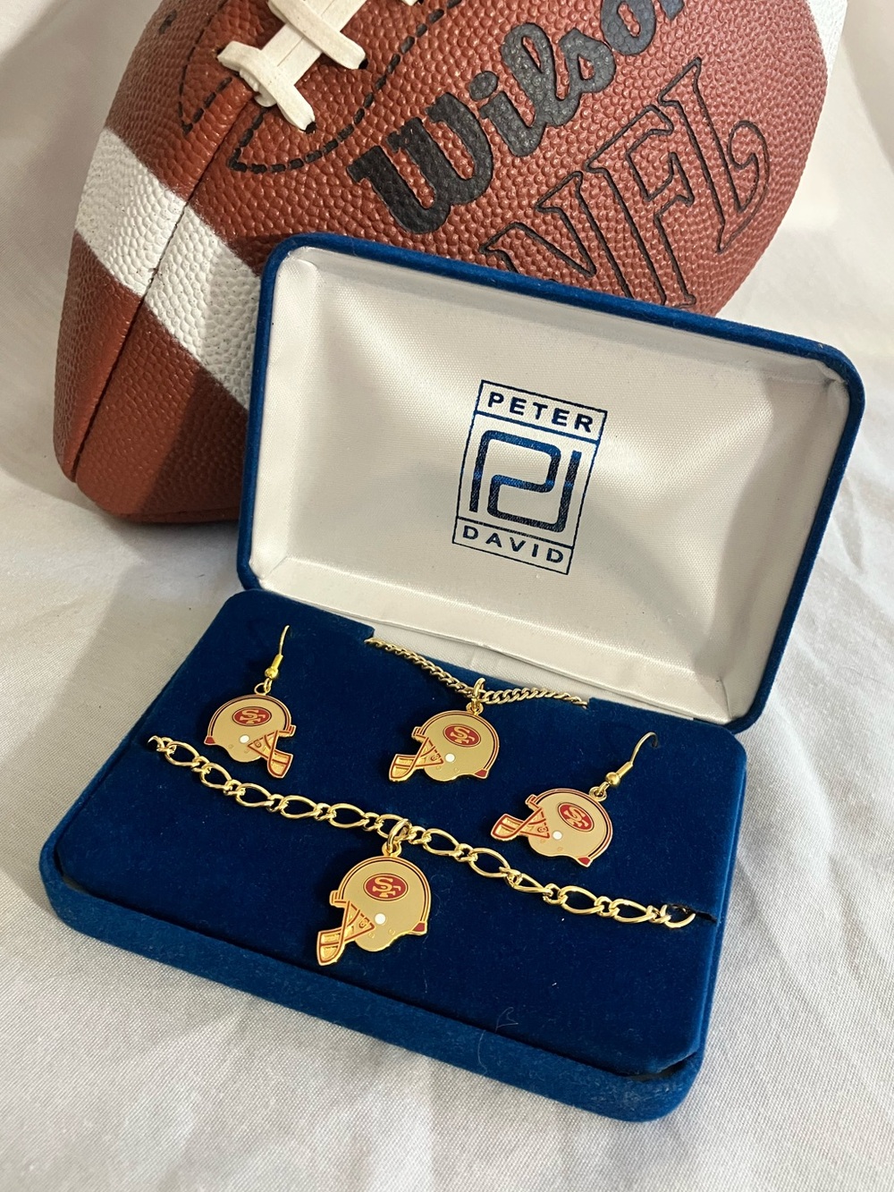 peter david nfl 49ers jewelry boxed set